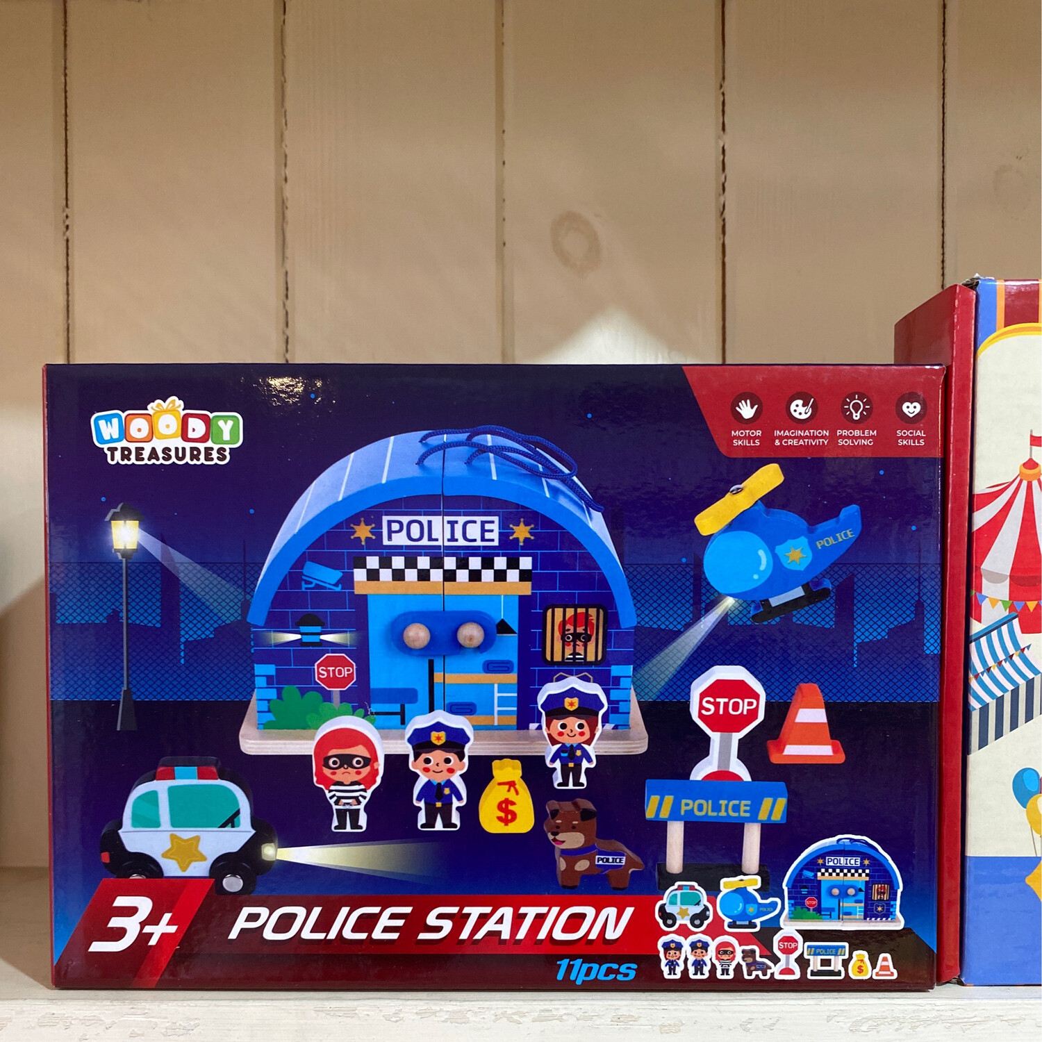 Wooden Police Station Play Set