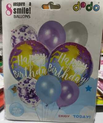 Happy birthday Helium balloons 7 or 8 pieces