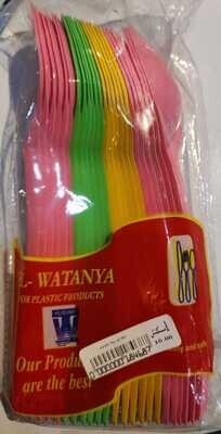 Happy birthday plastic spoons with different colors