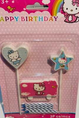 Happy birthday candles a picture of cartoon characters