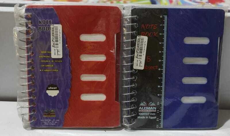 Spiral notebooks different colors