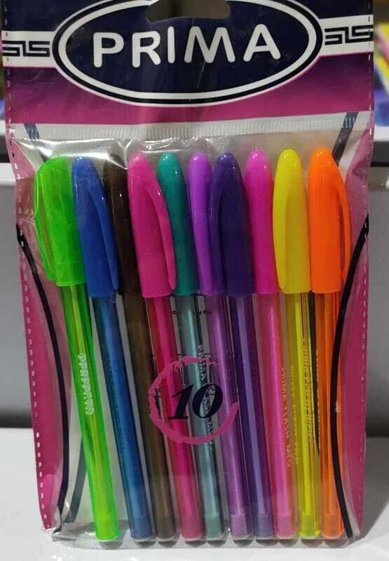 Prima 10 pens different colors