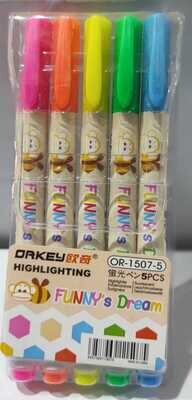 4 Highlighter pens different colors