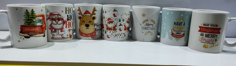 Christmas Mugs different shapes