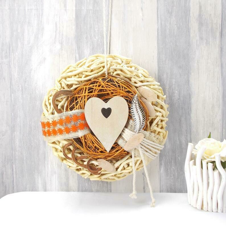 Holzkranz mit Herz, Türkranz