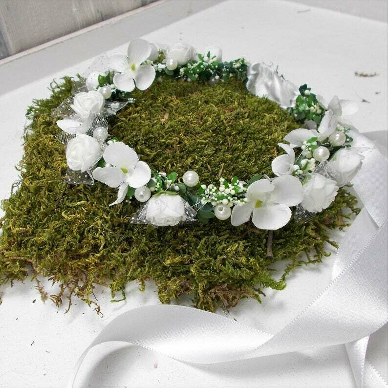 Haarkranz, Haarschmuck mit Blumen, weiß