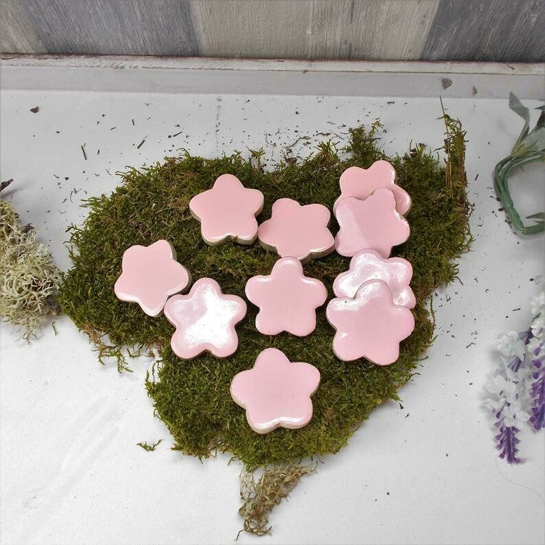 Blumen aus Holz, Streudeko, 20 Stück