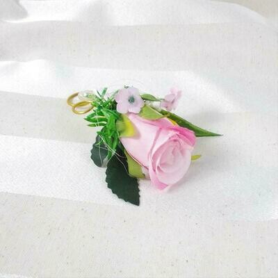 Bräutigam-Stecker mit rosa rose, künstlich
