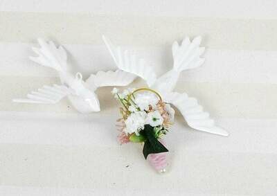 Bräutigam-Stecker mit weiße Blüten, künstlich