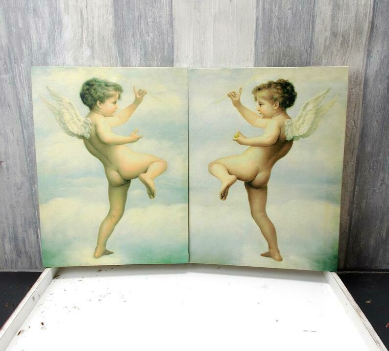 2er Set Wandbild Engel, Wohndeko