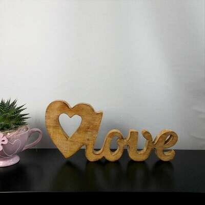 Wohn Deko Schild Love, Holz, Holzschild, Floristikbedarf