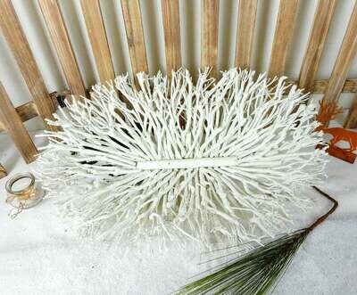 Tischdeko Korbschale oval weiß, Schale