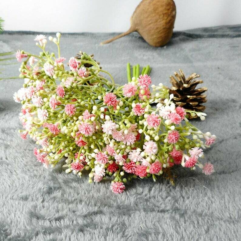 Schleierkraut rosa-pink, 1 Bund, künstlich, Floristikbedarf