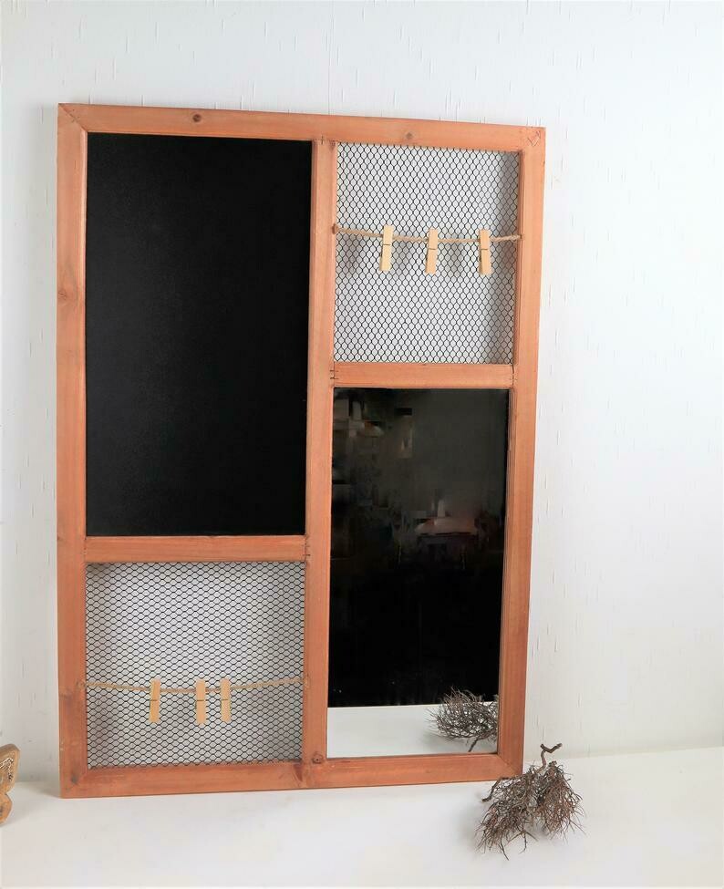Wandboard, Wandtafel, Wandspiegel, Notizzettelhalter, Floristikdeko