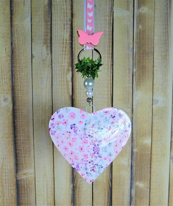 Fensterdeko, Herz romantisch groß, Landhausdeko