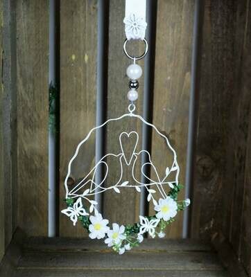 Osterdeko, Frühlingsdeko, Vögel, Fensterschmuck, Fensterdeko, weiß Osterdeko, Frühlingsdeko, Vögel, Fensterschmuck, Fensterdeko, weiß