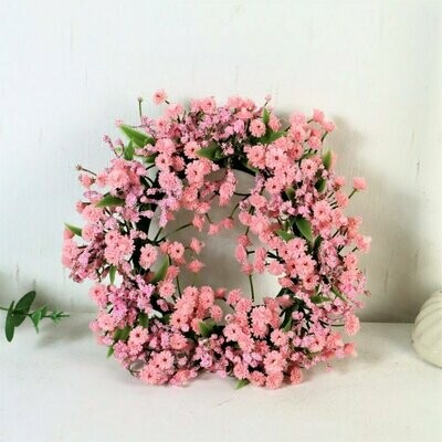 Schleierkrautkranz, rosa, Ø 20cm, Kranz, Floristikdeko