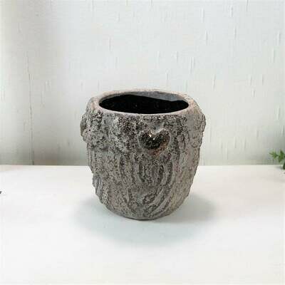 Übertopf, Blumentopf, Pflanztopf, edel, grau braun, klein, Floristikdeko