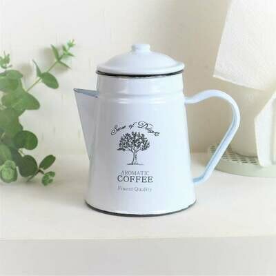 Deko Kaffeekanne aus Emaille, Landhausdeko, Floristikdeko Deko Kaffeekanne aus Emaille, Landhausdeko, Floristikdeko