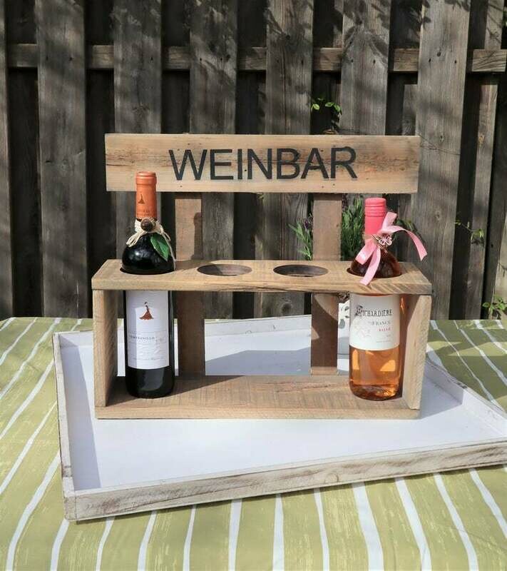 Weinflaschenhalter, Landhausdeko, Weinflaschenständer, Holz