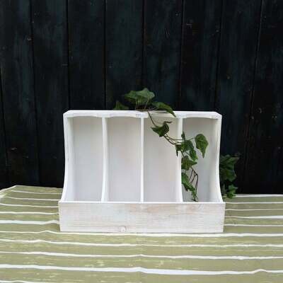 Besteckkasten, weiß, Holzkasten, Landhausdeko, Floristikdeko