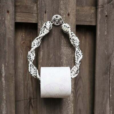 Toilettenrollerhalter, Toilettenpapierhalter, schwarz weiß, Landhausdeko Toilettenrollerhalter, Toilettenpapierhalter, schwarz weiß, Landhausdeko