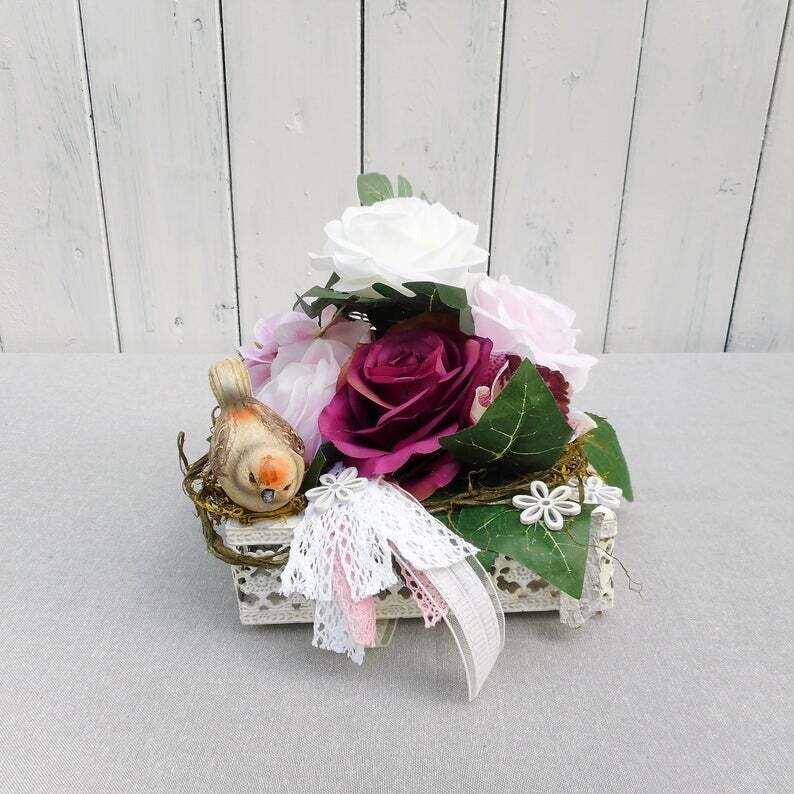 Tischgesteck edel, Gesteck, Tischdeko, Deko mit Blumen