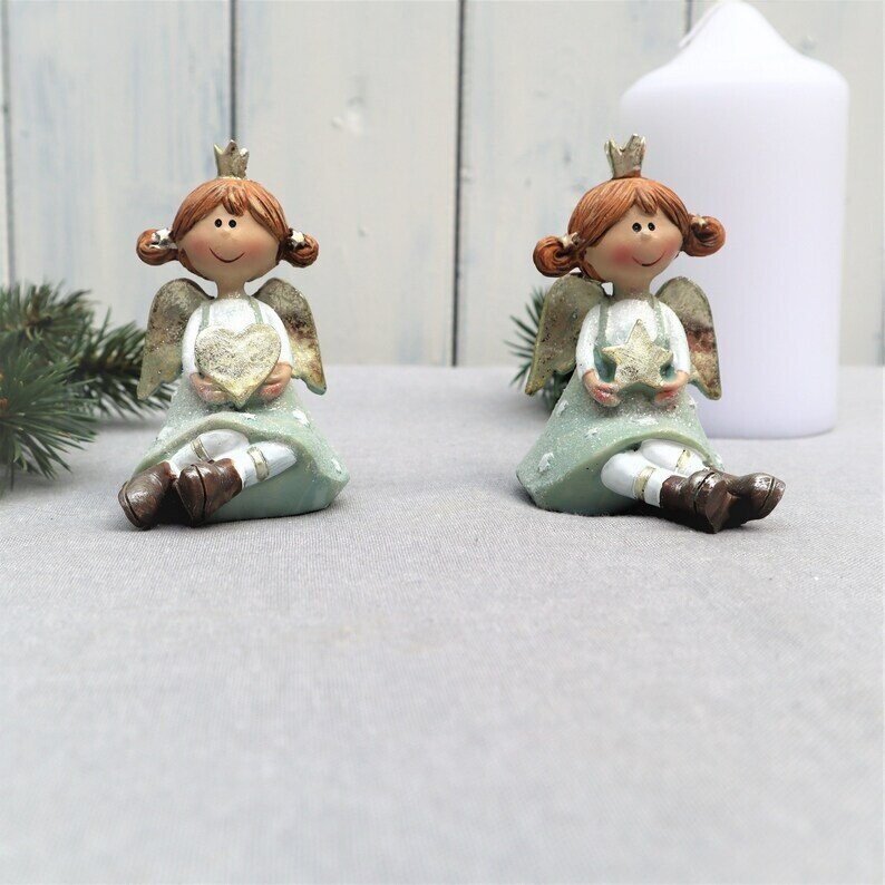 Engel 2 Varianten Weihnachtsdeko Tischdeko