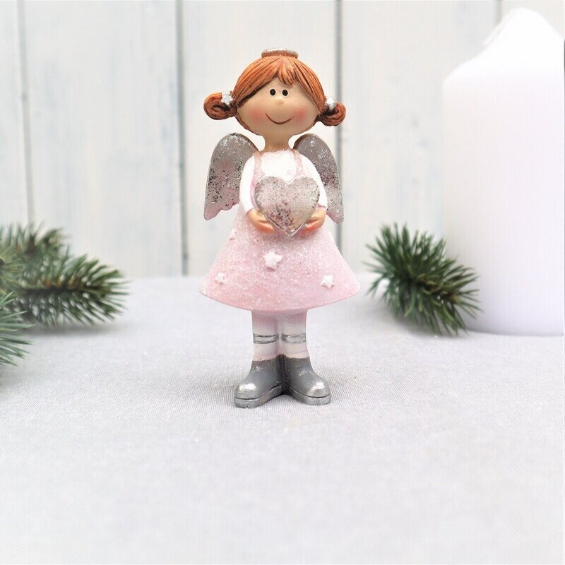 Engel rosa Weihnachtsdeko Herz