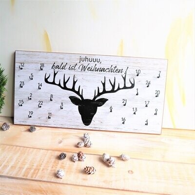 Adventskalender Schild Weihnachtsdeko