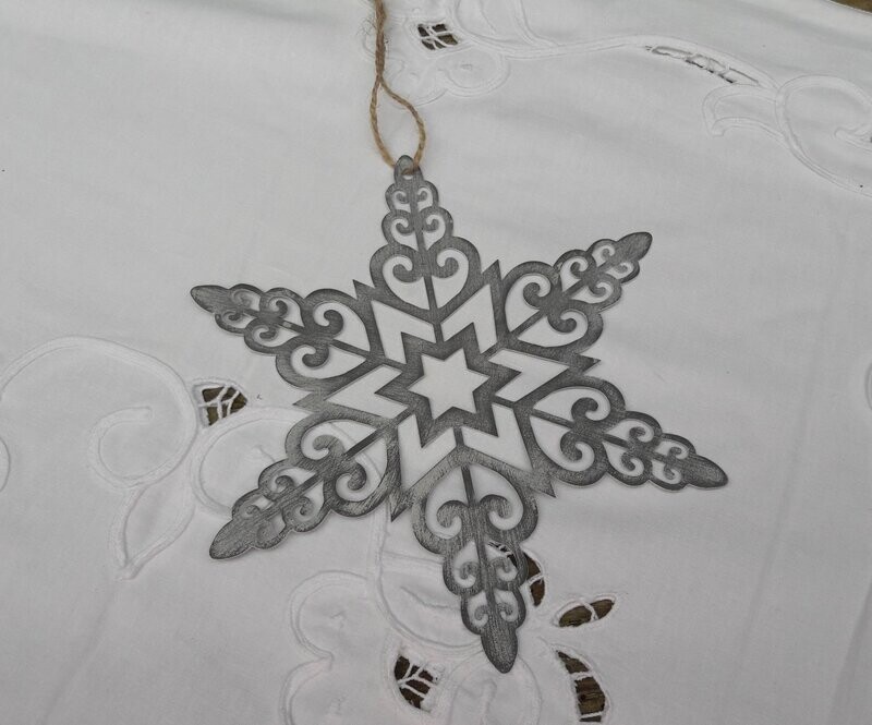 Schneeflocke Metall, Weihnachtsdeko groß #1