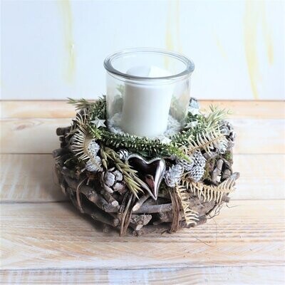 Herbstgesteck Herbstdeko, Windlicht