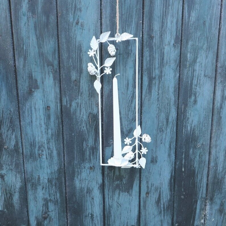 Kerzenhalter Kranz edel, Metall, hängend