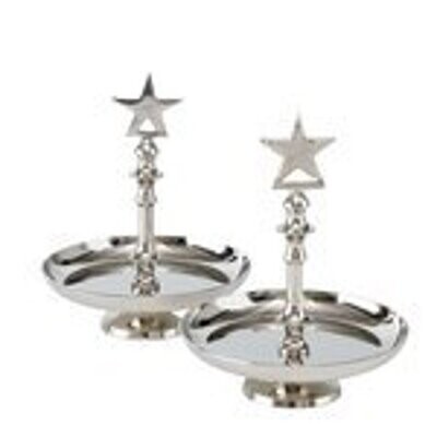 Etagere 1 stöckig mit Stern, Floristikdeko