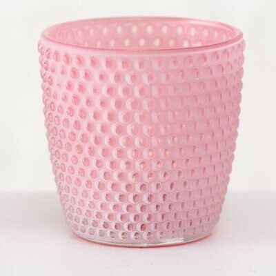 Windlichtglas pink 2er Set Stückpreis 3,95 Euro Teelichtglas Punkte