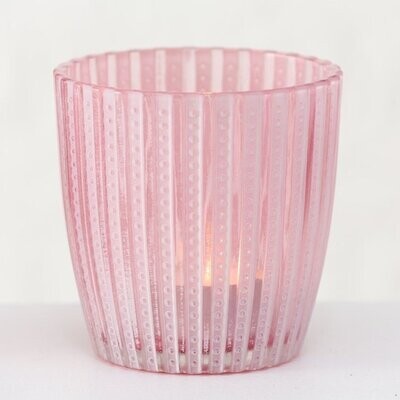 Windlichtglas pink 2er Set Stückpreis 3,95 Euro Teelichtglas