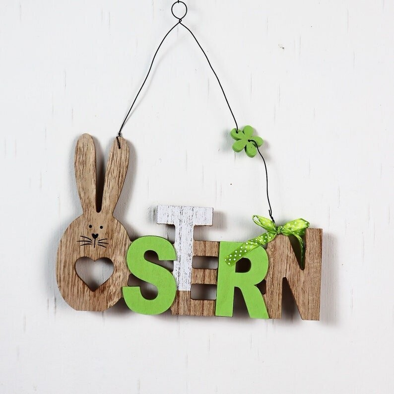 Deko Schild Holz Ostern