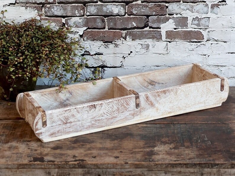 Ziegelform groß Holzkasten Landhausstil Landhausdeko