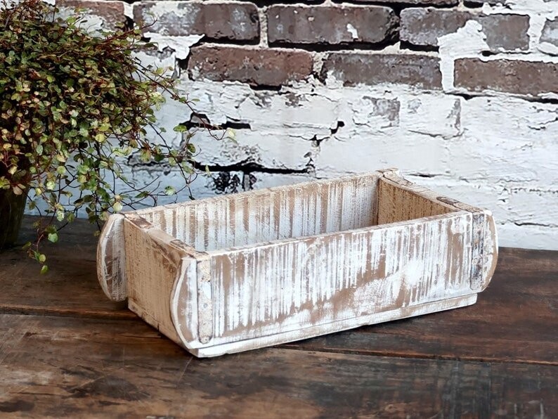 Ziegelform Holzkasten Landhausstil Landhausdeko