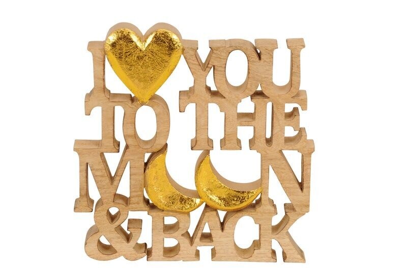 Deko Schild Holz I love you Holzschild