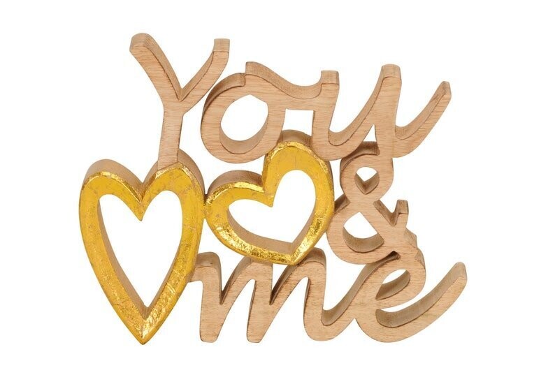 Deko Schild Holz You & me  Holzschild