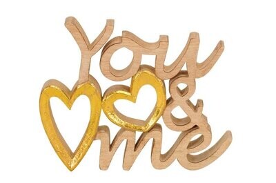 Deko Schild Holz You & me Holzschild Deko Schild Holz You & me Holzschild