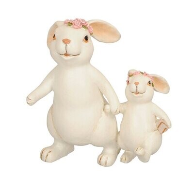 Osterdeko Osterhase mit Kind, Floristikdeko