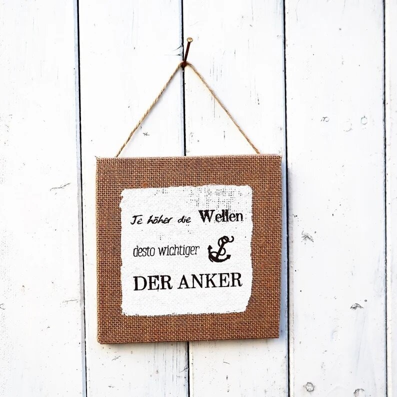 Wand Bild Spruch Schild maritim