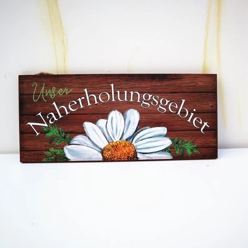 Deko Schild Spruchschild Naherholung Garten Deko