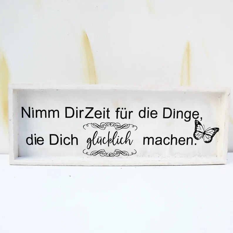 Deko Schild Farm House Stil Nimm dir Zeit