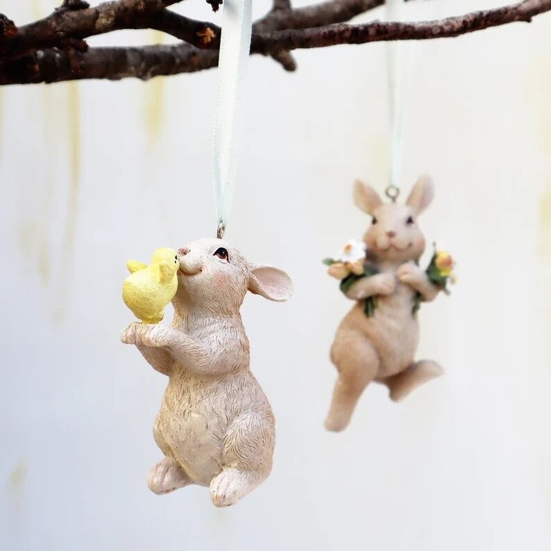 Hase zum Hängen 2er Set Osterhase Stückpreis 7,50 Euro Osterdeko