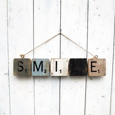 Deko Schild, Holz "smile"