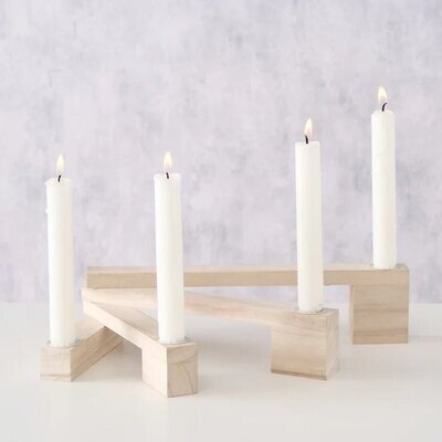 Kerzenleuchter 4 Armig Holz modern