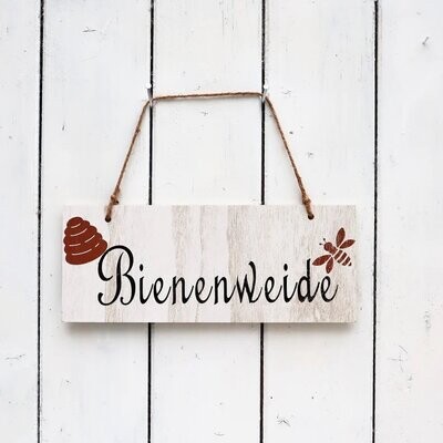 Deko Schild Spruchschild Garten Deko Bienenweide